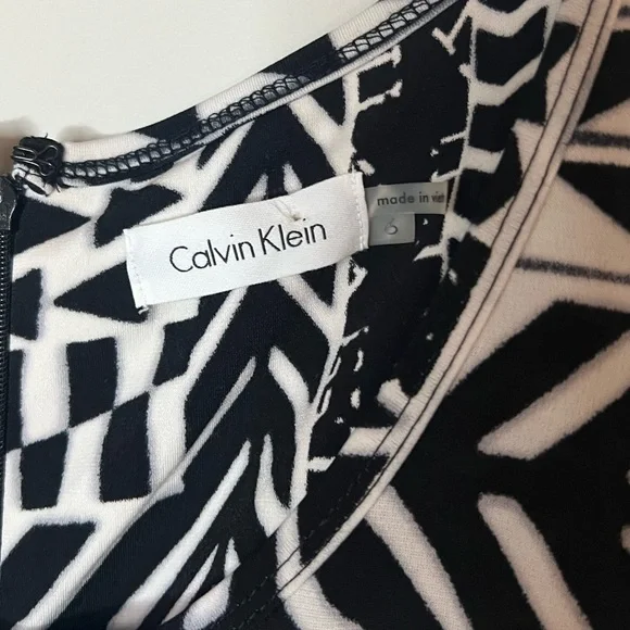 Calvin Klein NEW One Piece Wide Leg Tribal Print Jumpsuit Sz 6